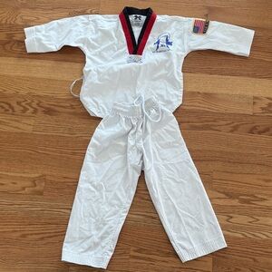 Taekwondo/Martial Arts Uniform with Black and Red Trim